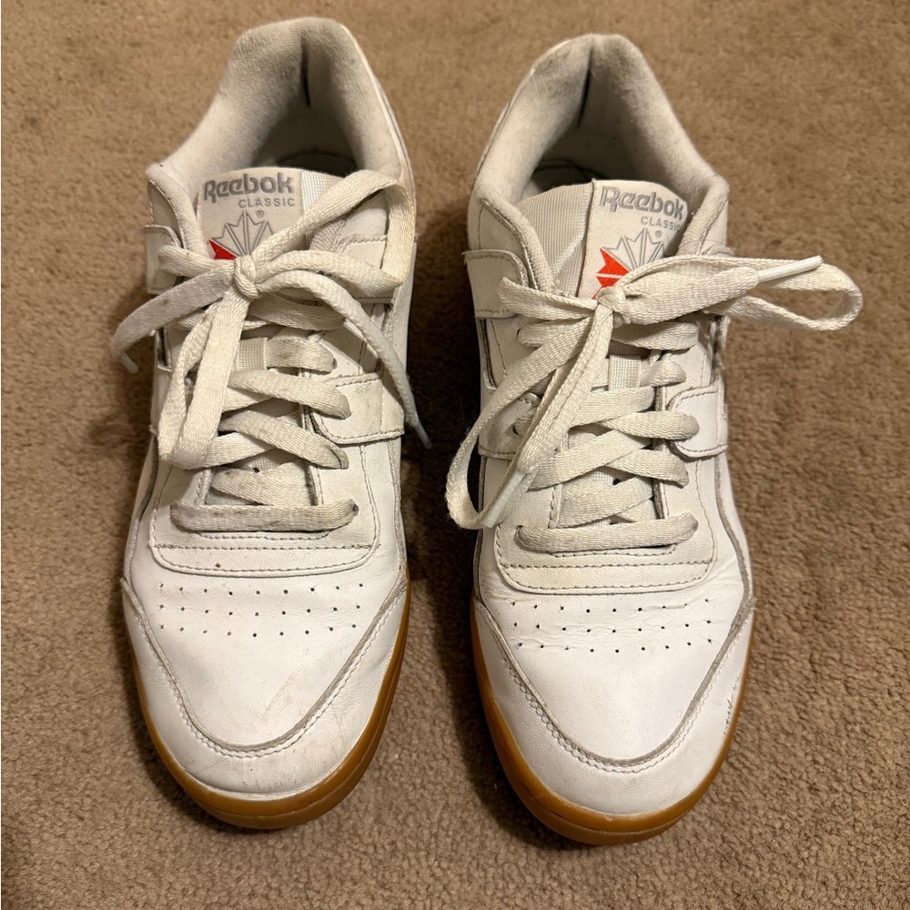 Reebok Classic White Sneakers with Gum Soles